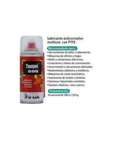#1264 TUNJET 600 180CC/105G LUBRICANTE C/TEFLON
