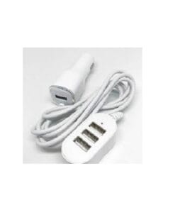 #1632 Cargador Para Encendor Auto Extención 4 Salidas Usb 2.4 A 12v