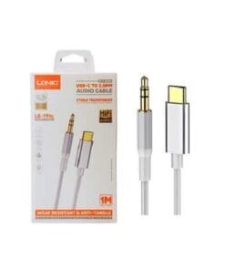 #1790 Cable De Audio Ldnio Lsy91c Usb-c A 3.5mm Gris 1m
