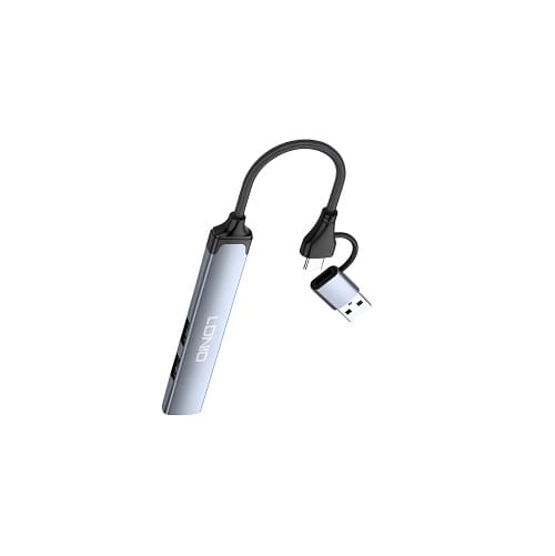 #1819 Hub Usb Y Usb-C Ldnio Ds-64C 4 en 1 Usb 3.0 + 2 Usb 2.0 + Usb-C 2.0